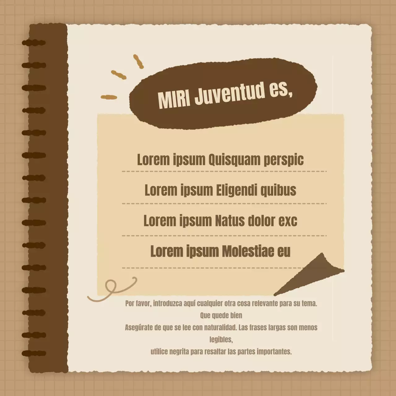 Un sencillo anuncio de empleo de plataforma de experiencia profesional en marrón y beige