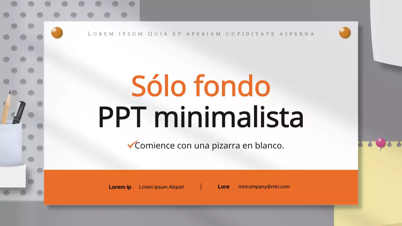 Una introducción con un sencillo fondo naranja y gris