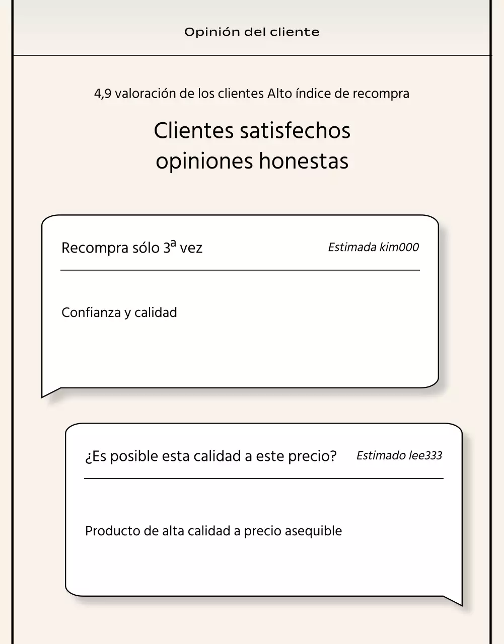 Estilo básico en negro y beige Declaración de marca de comercio