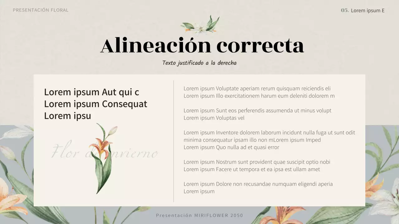 Propuesta vintage de flores de invierno en azul claro