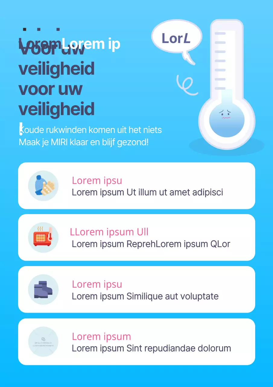 Een eenvoudig advies voor koud weer in wit en lichtblauw