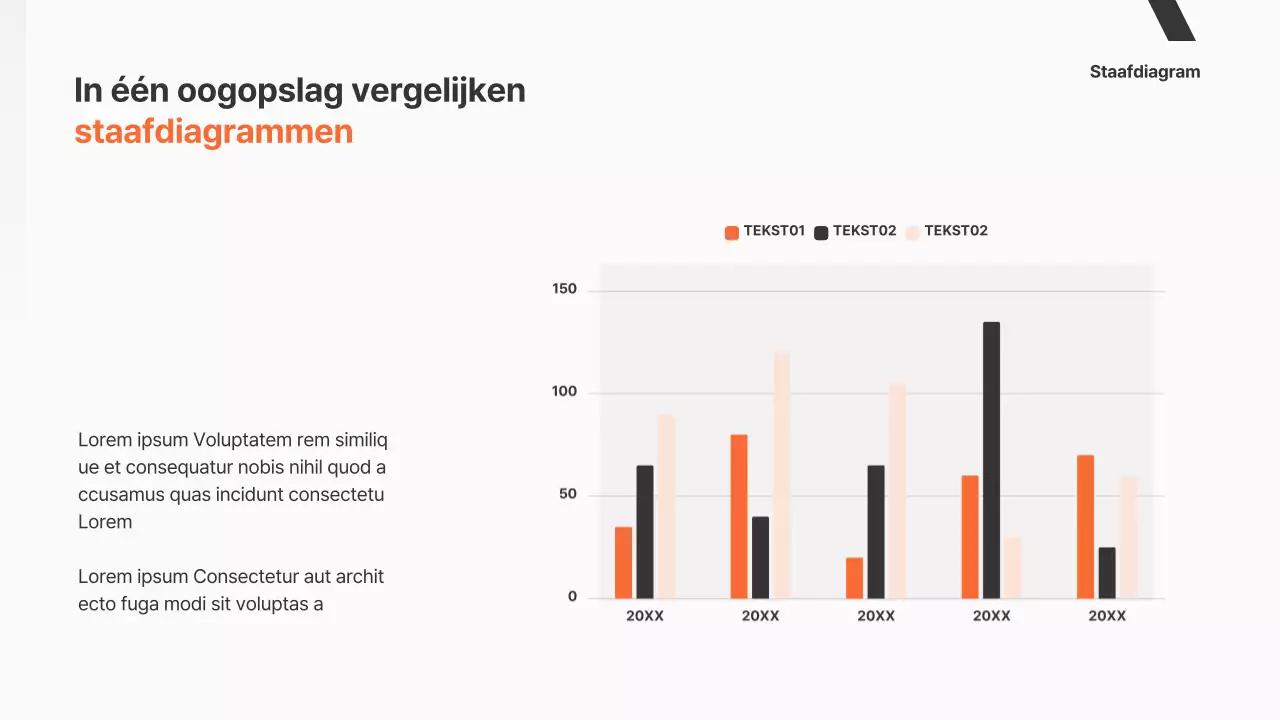 Een eenvoudig zakelijk voorstel in oranje en zwart-wit