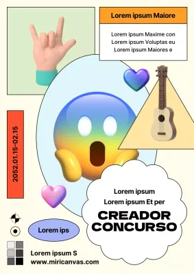 Promover un programa kitsch de incubadoras de creadores en amarillo y azul claro