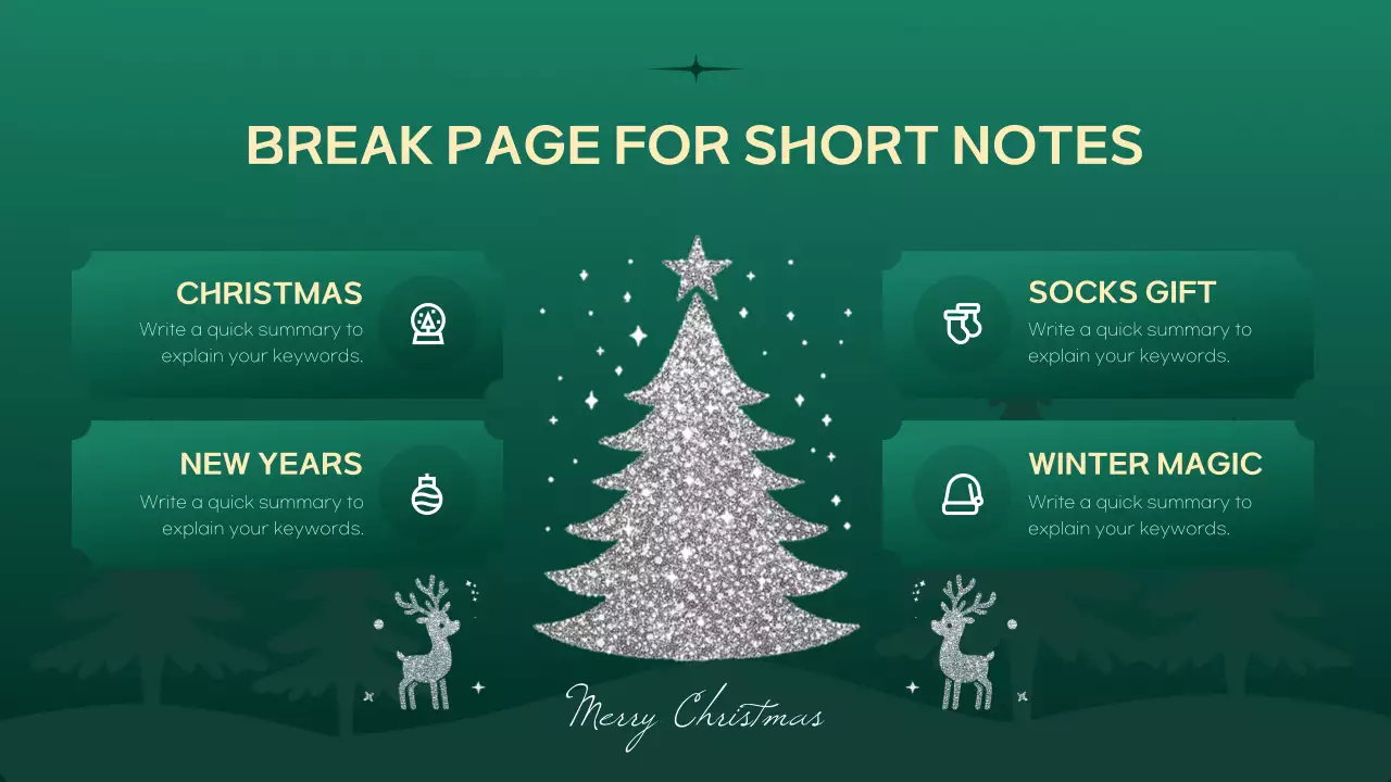 그린 미니멀 크리스마스 이벤트 프레젠테이션