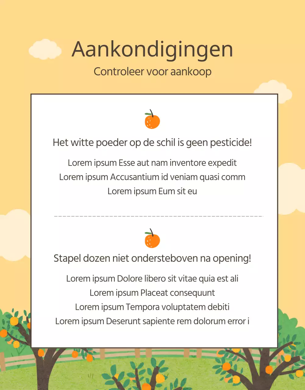 Bevorder sinaasappel en citrusvruchten