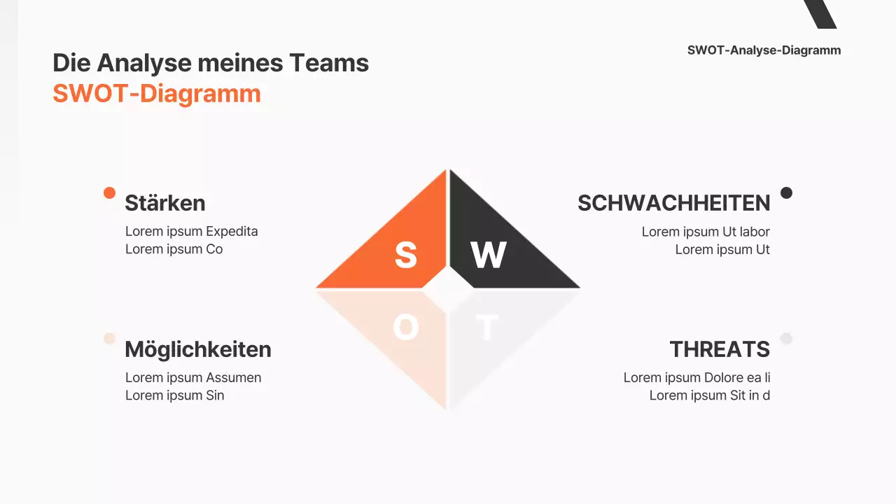 Ein einfacher Geschäftsvorschlag in Orange und Schwarz-Weiß