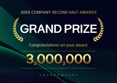 Green Elegant Award Certificate Poster