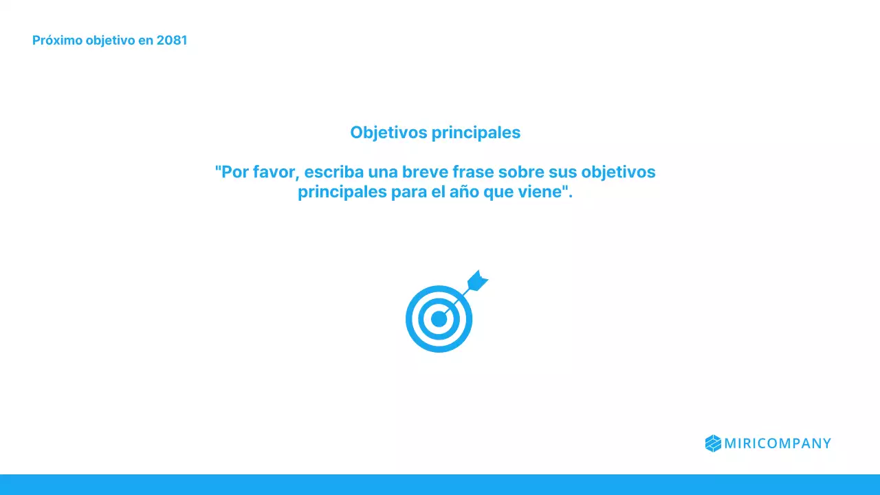 Una sencilla presentación en azul claro y blanco del informe de resultados