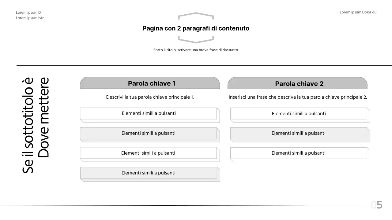 Rapporto in bianco e nero, layout moderno