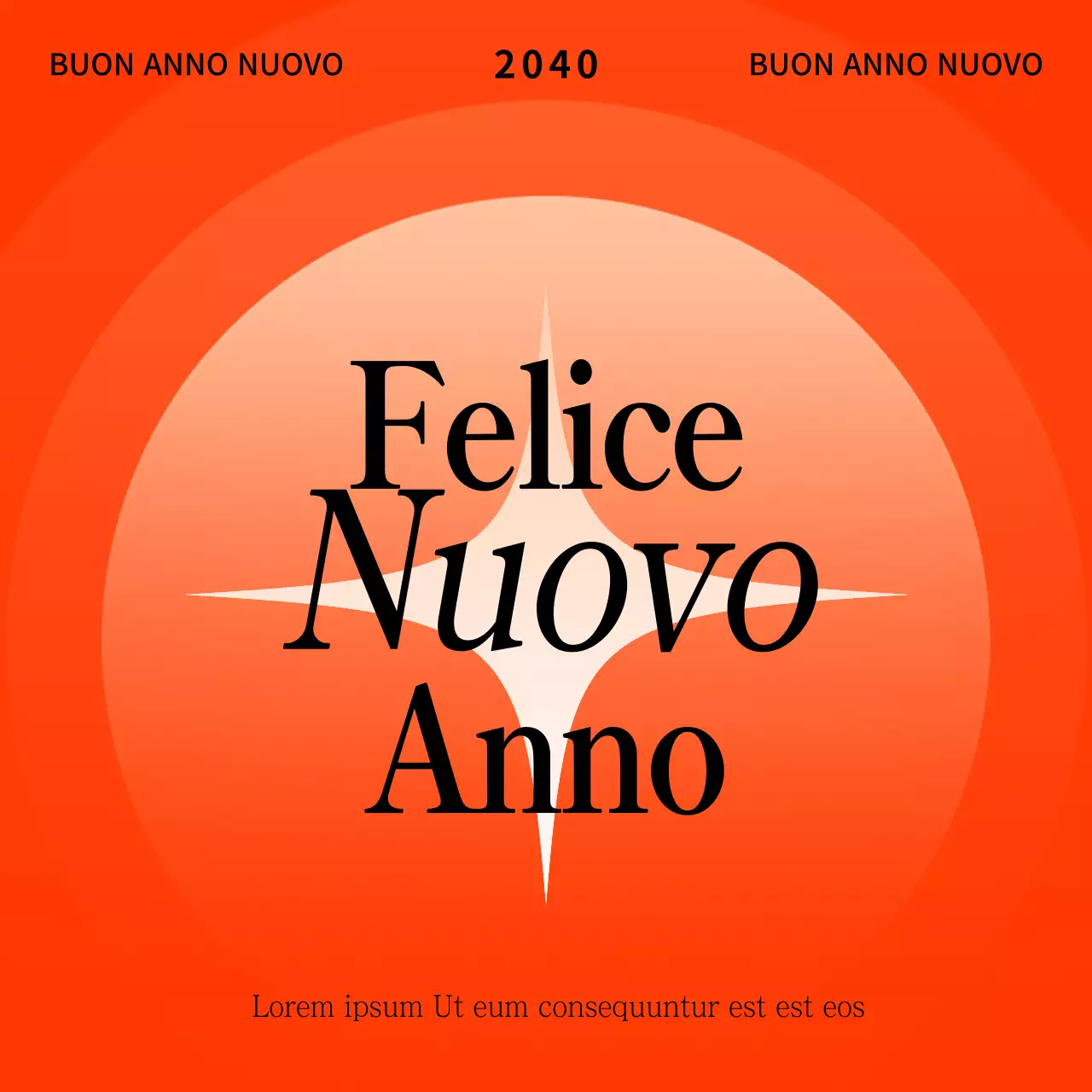 Promuovere un modello di marketing per il nuovo anno in arancione e menta