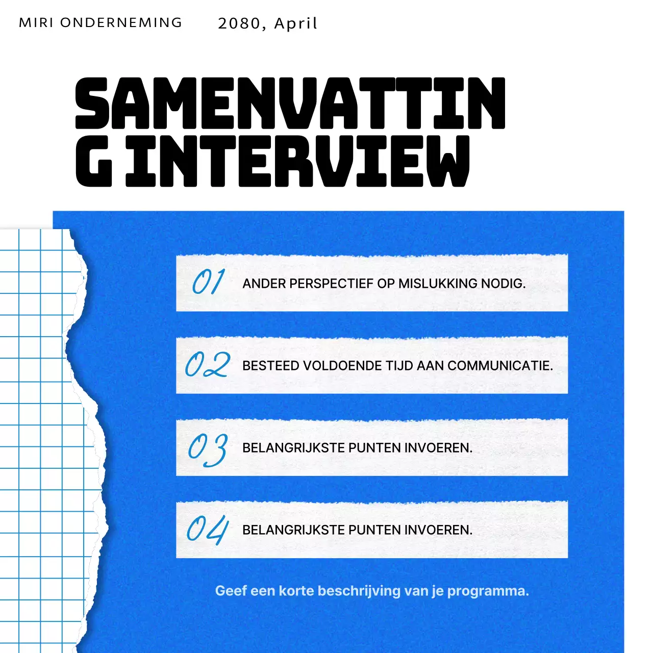 Promoot oranje en blauwe wandelconcerten