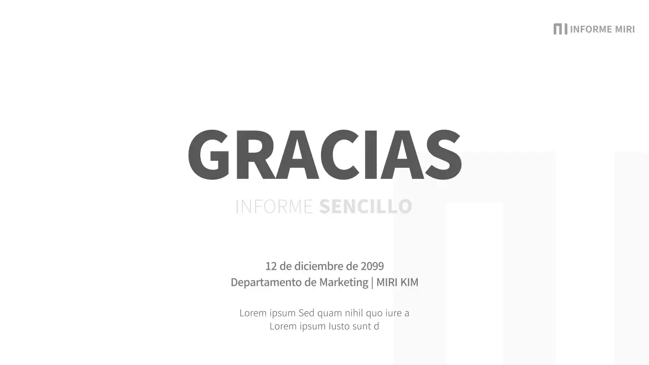 Un sencillo informe de empresa en negro y gris