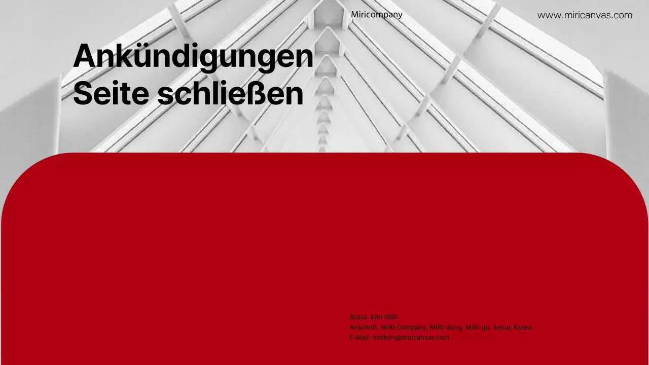 Einfacher Bericht in rotem und grauem Layout