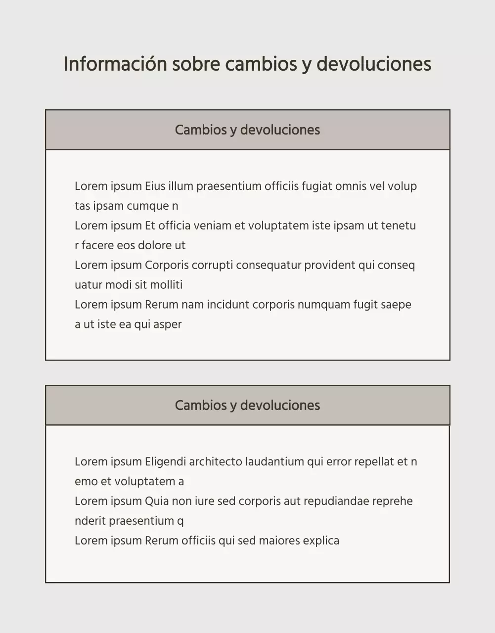 Moderno anuncio de prendas de punto de invierno en beige y marrón