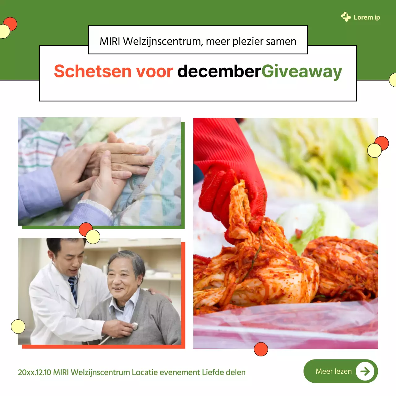 De gezellige nieuwsbrief over evenementen in het oranje en kaki welzijnsgebouw