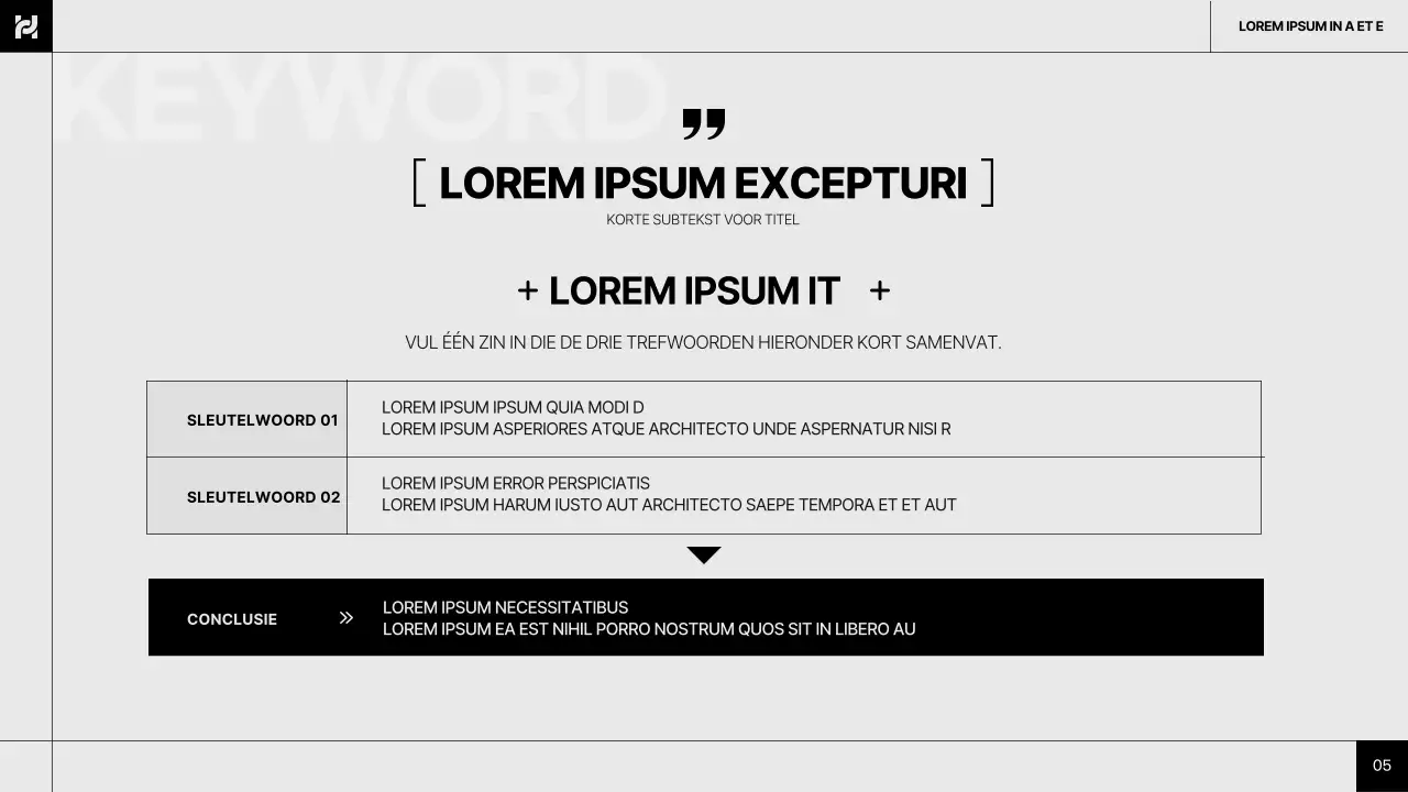 Eenvoudig, grijs en zwart, algemeen lay-outrapport