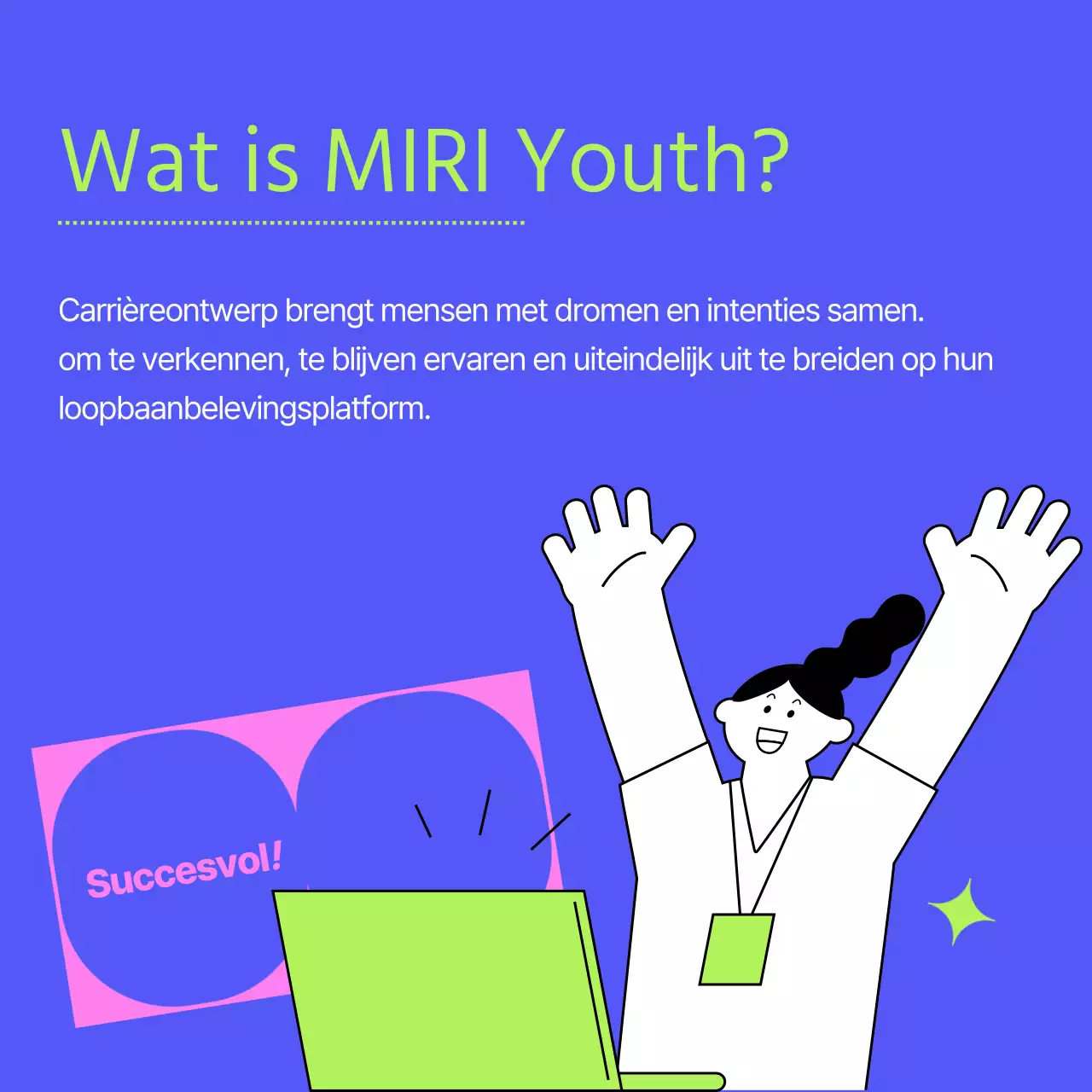 Kitscherige gemeenschapsadvertentie in paars en chartreuse