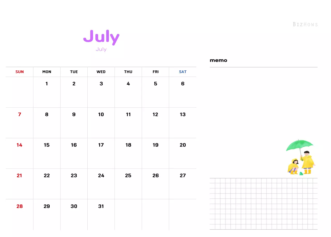 New Year's calendar with a warm, illustrated feel