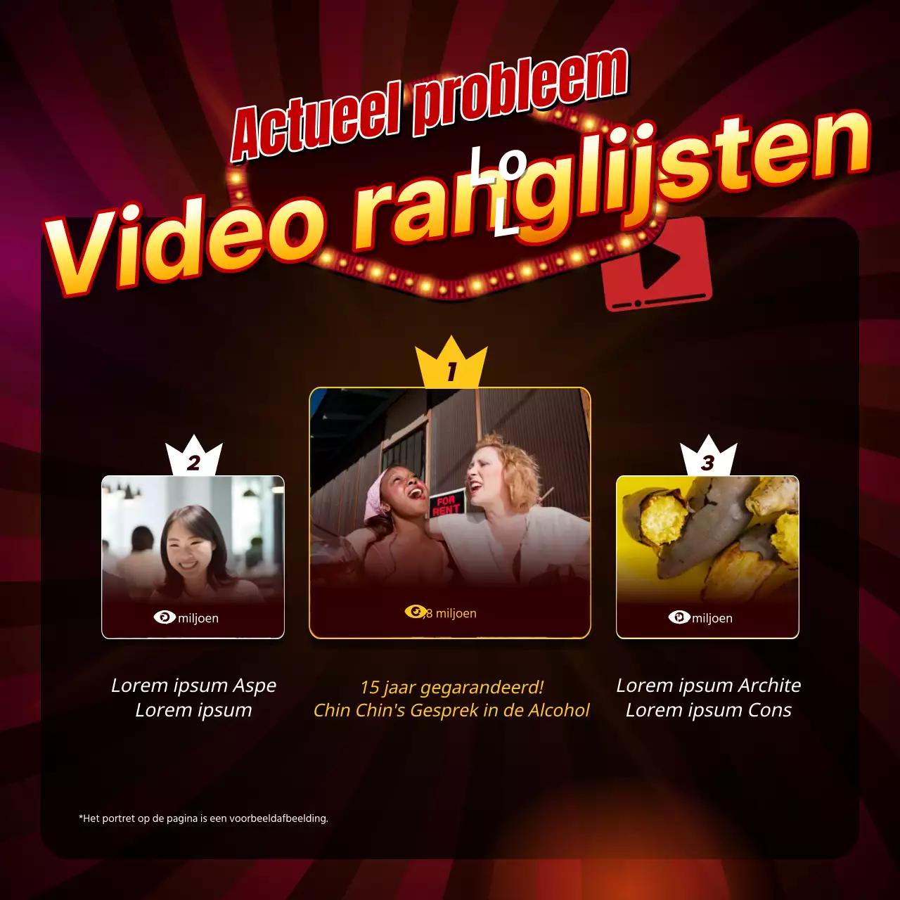 Een retro rood met gele inhoud introductiepost