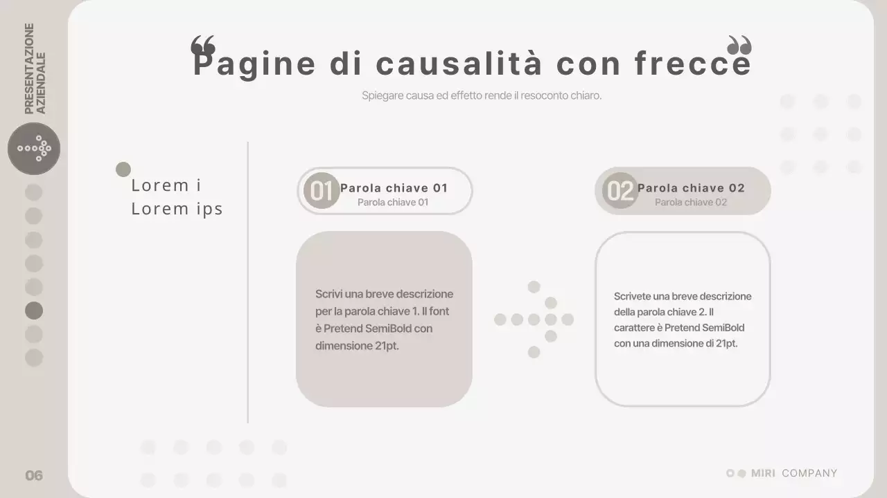 Relazione sul layout moderno in beige e grigio