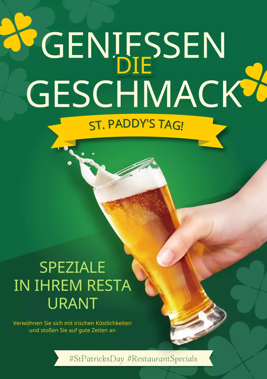 Grün und Gelb Trendy St. Patrick Day Werbeartikel