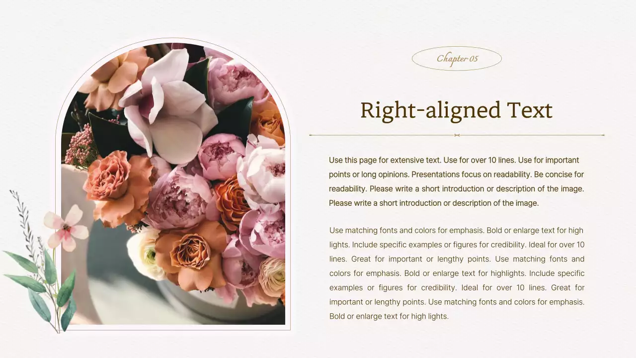 White Elegant Flowers Presentation