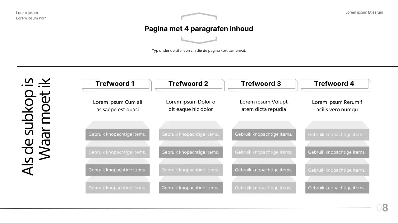 Zwart-wit, modern lay-outrapport