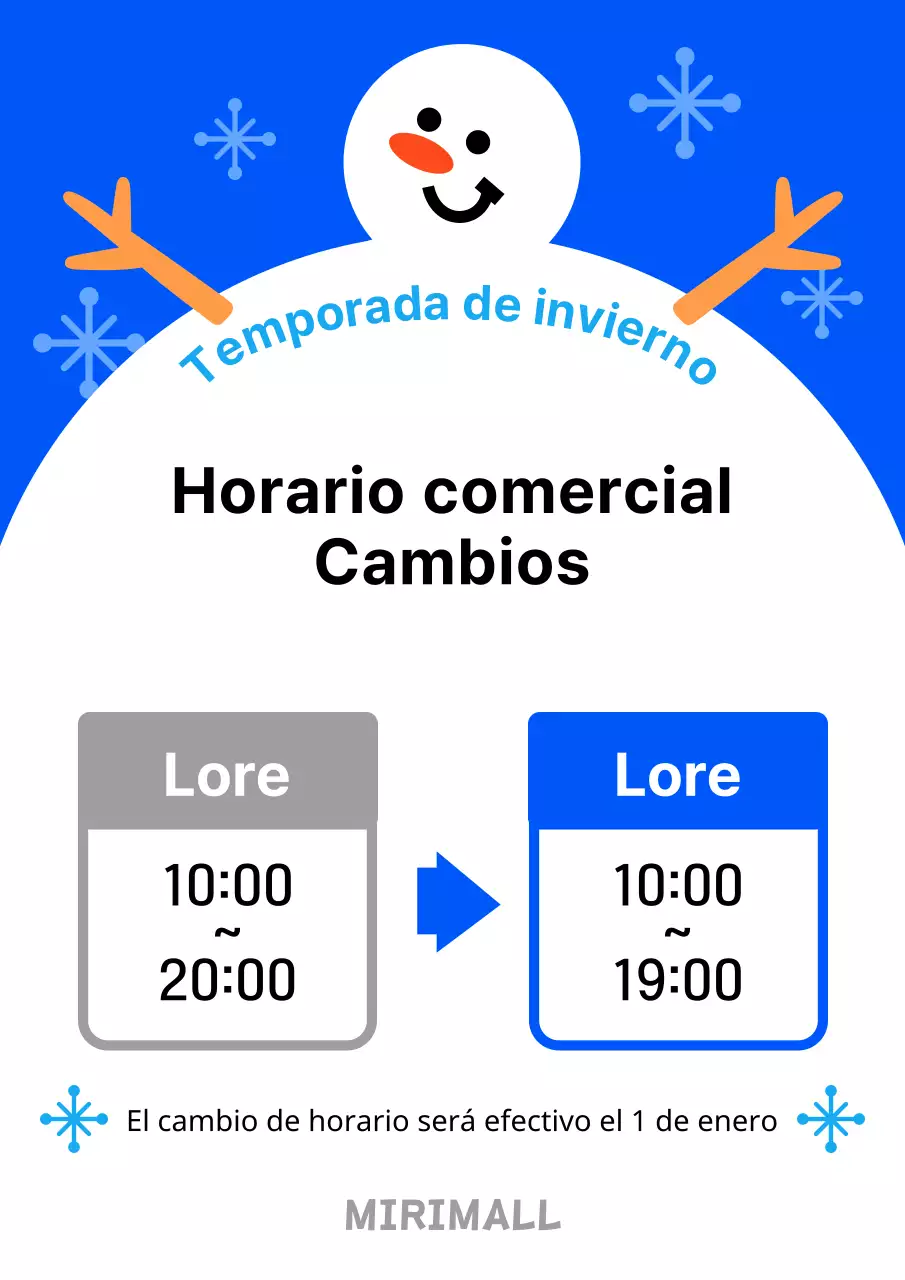 Un puesto de cambio de horario en blanco y azul de lo más kitsch