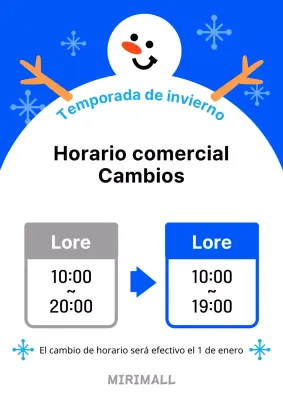 Un puesto de cambio de horario en blanco y azul de lo más kitsch