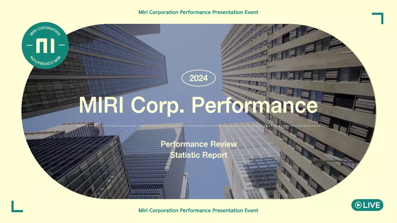 아이보리색과 민트색의 트렌드한 기업 행사 스트리밍 교육자료