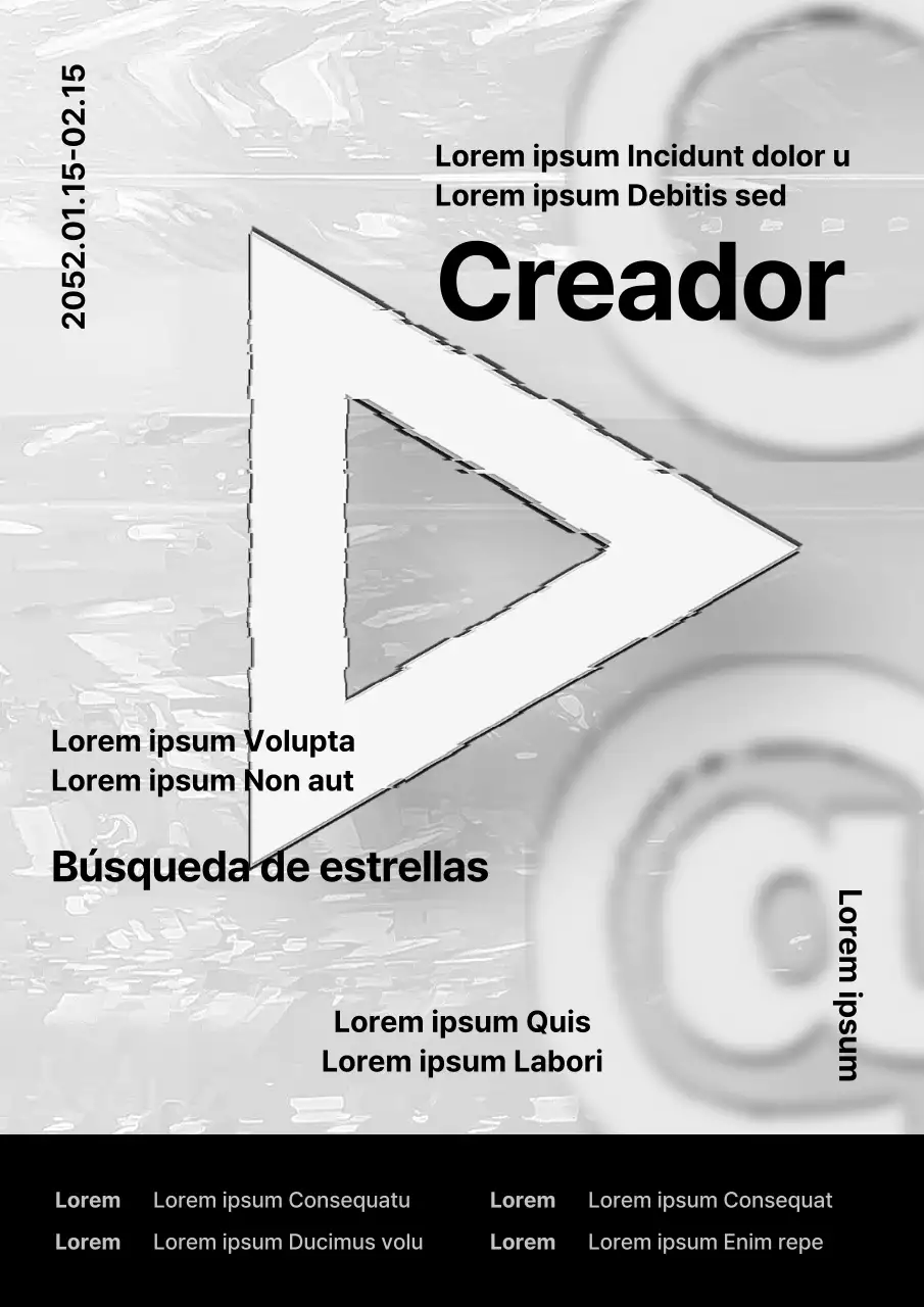Anuncio del programa de formación del creador cibernético gris y negro