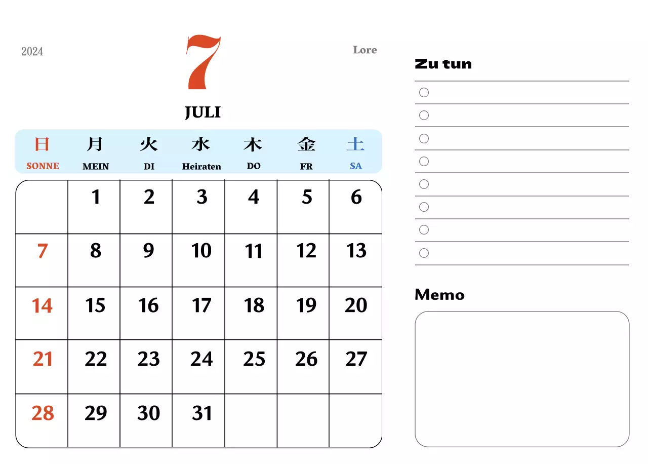 Rote und blaue Retro-Untersetzer Erinnerungskalender