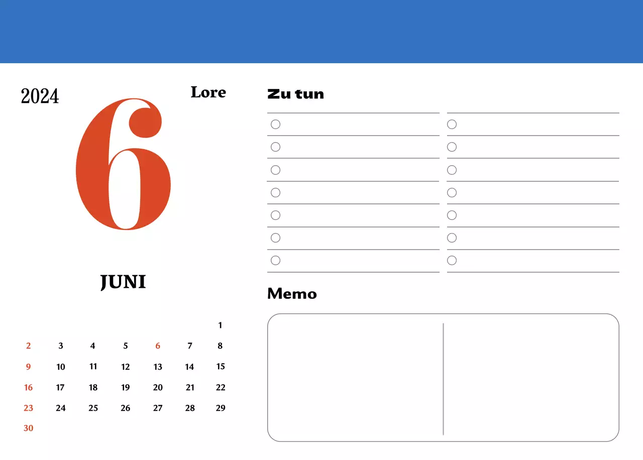 Rote und blaue Retro-Untersetzer Erinnerungskalender