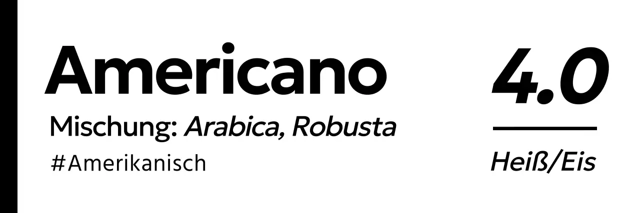 Moderne schwarze und weiße Getränke und Kaffee