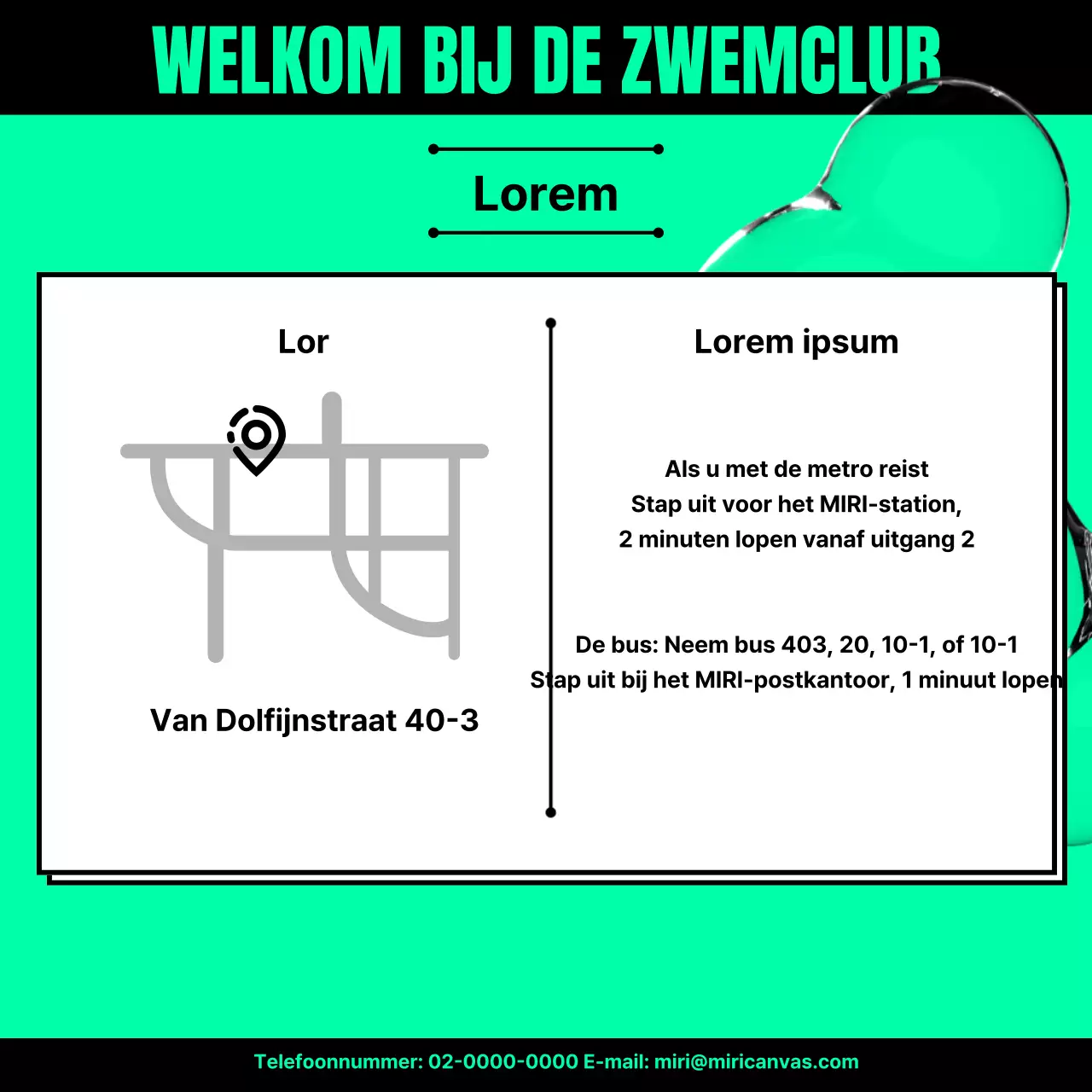 Promoot de werving van zwemclubs met de groen-zwarte trend