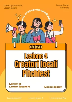 Promuovere una presentazione kitsch in giallo e arancione