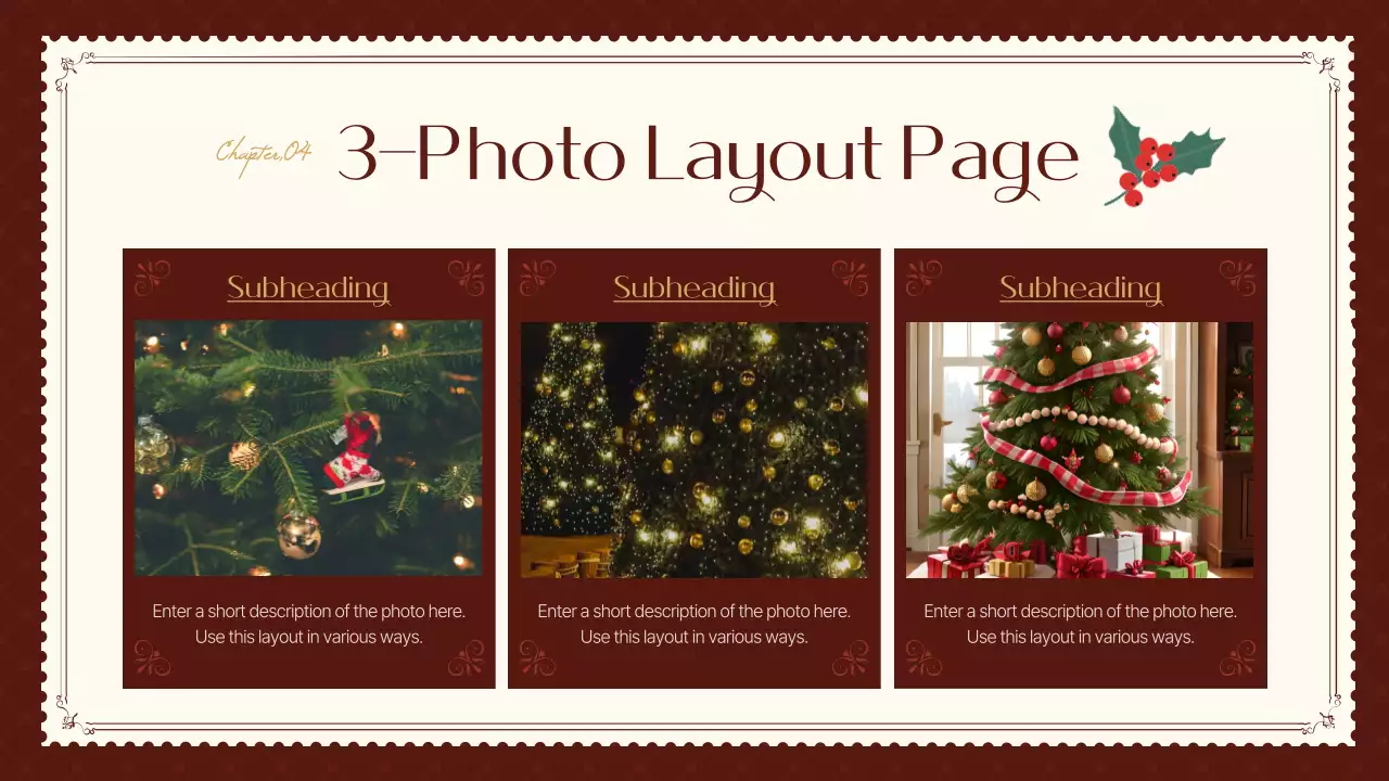 레드 전통 크리스마스 이벤트 프레젠테이션