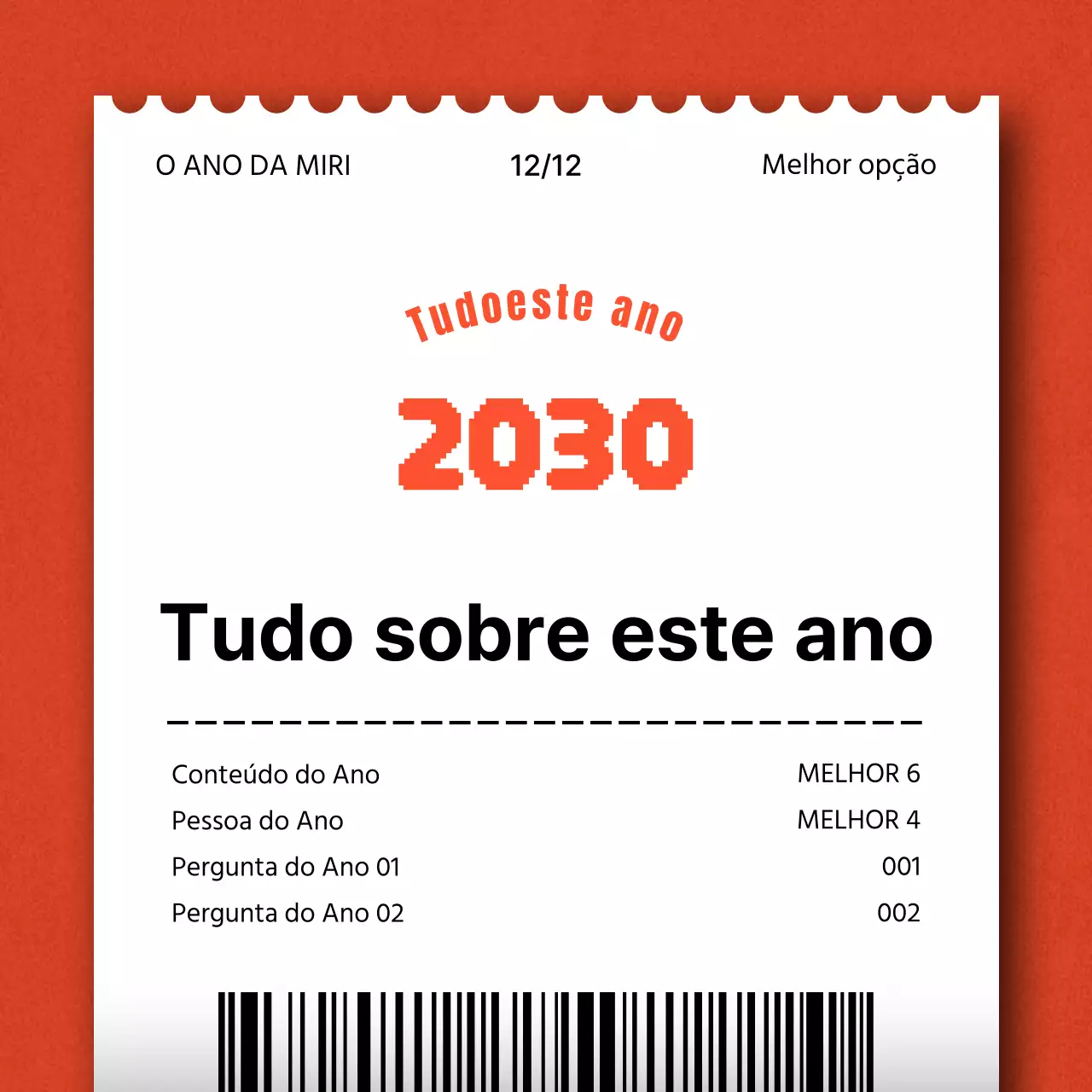 Um simples post de fim de ano em laranja e preto