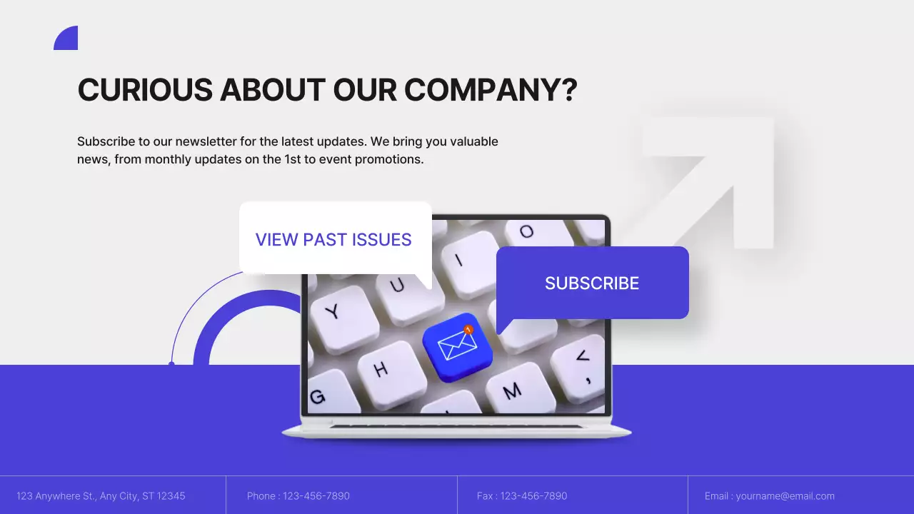 블루 모던 뉴스 뉴스레터 프레젠테이션