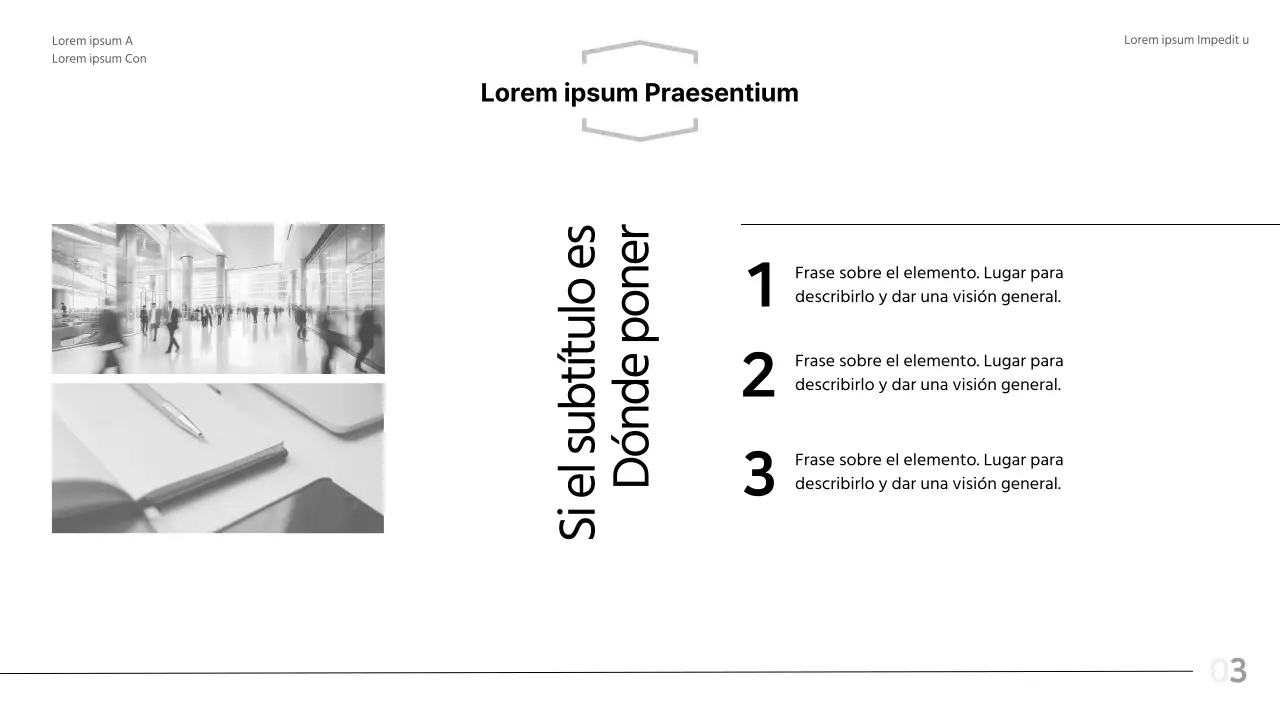 Informe en blanco y negro con un diseño moderno