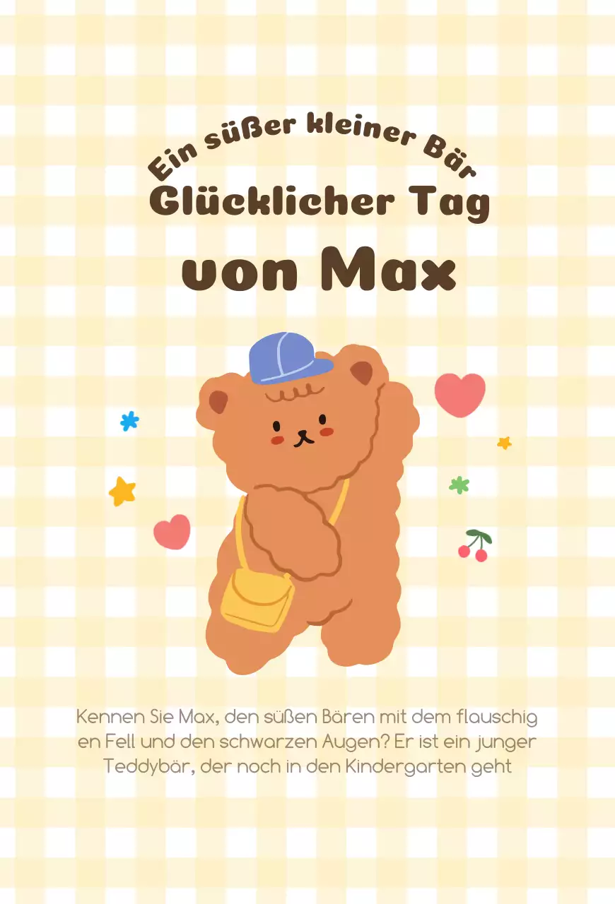 Merchandise mit niedlichen Teddybär-Illustrationen