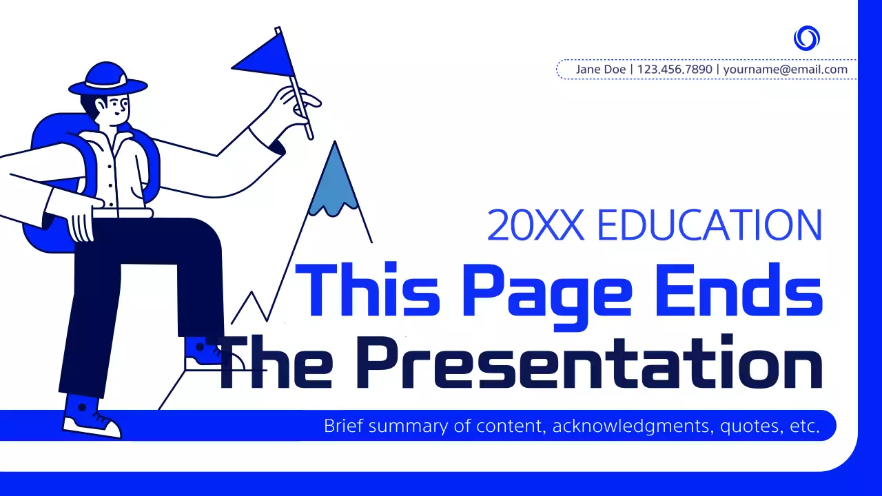 Blue Minimal Template Presentation