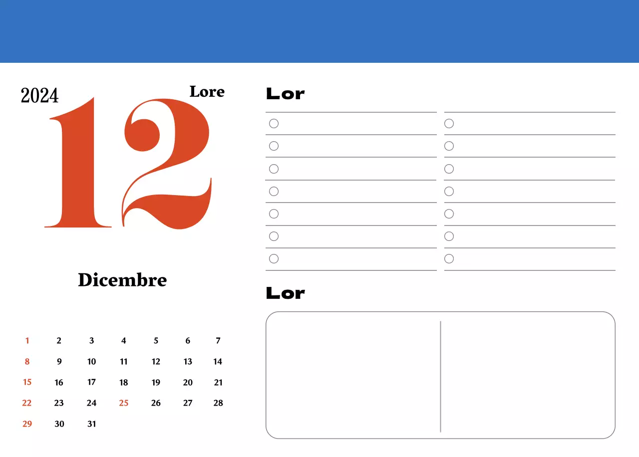 Sottobicchieri retrò rossi e blu calendario della memoria