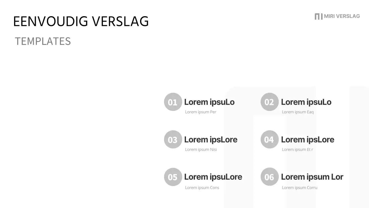Een eenvoudig bedrijfsrapport in zwart en grijs
