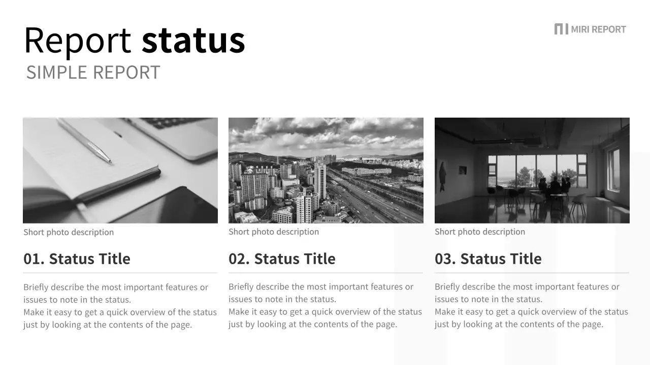 White Minimal Report Document Presentation