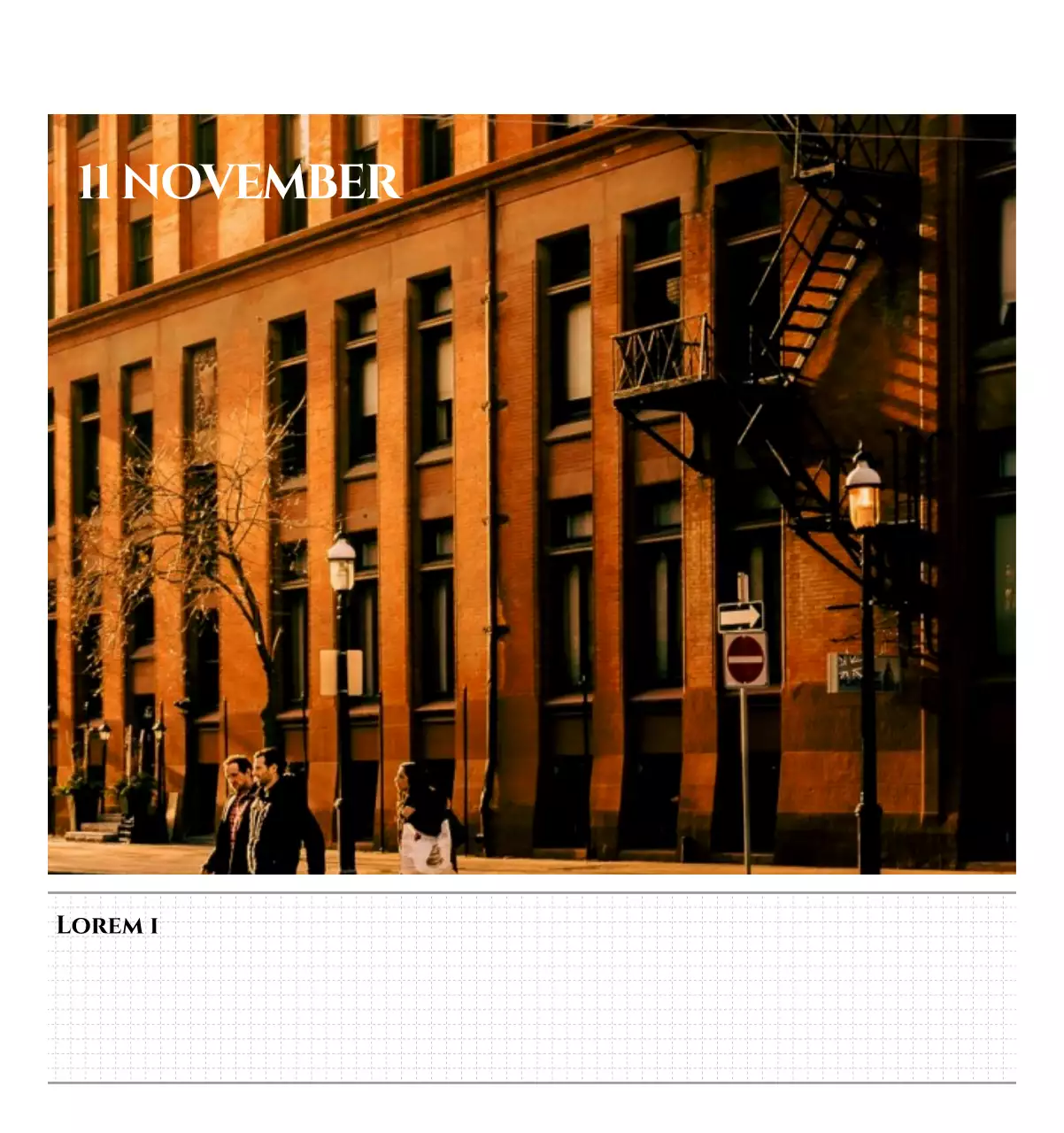 Eenvoudige stijl muurkalender met zwart-wit emotionele reisfotografie concept