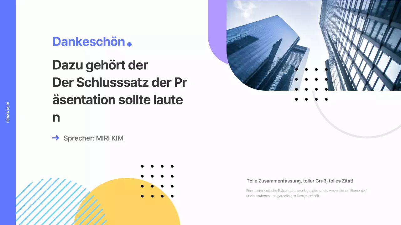 Geometrischer Geschäftsbericht in Blau und Gelb