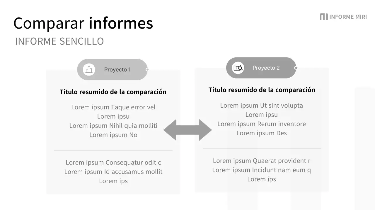 Un sencillo informe de empresa en negro y gris