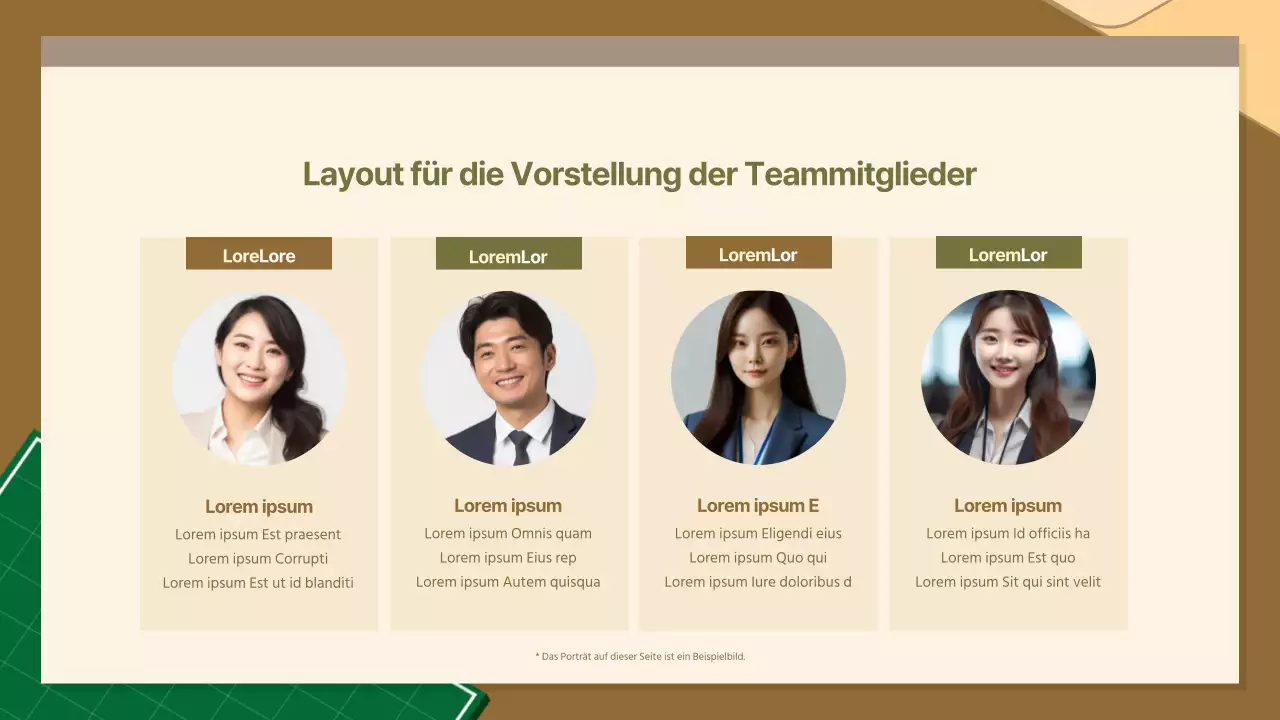 Ein gemütlicher Büroangestellter in khaki und braun Business Report