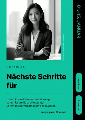 Einfache Sunday Special Intro-Anzeige in mint und schwarz